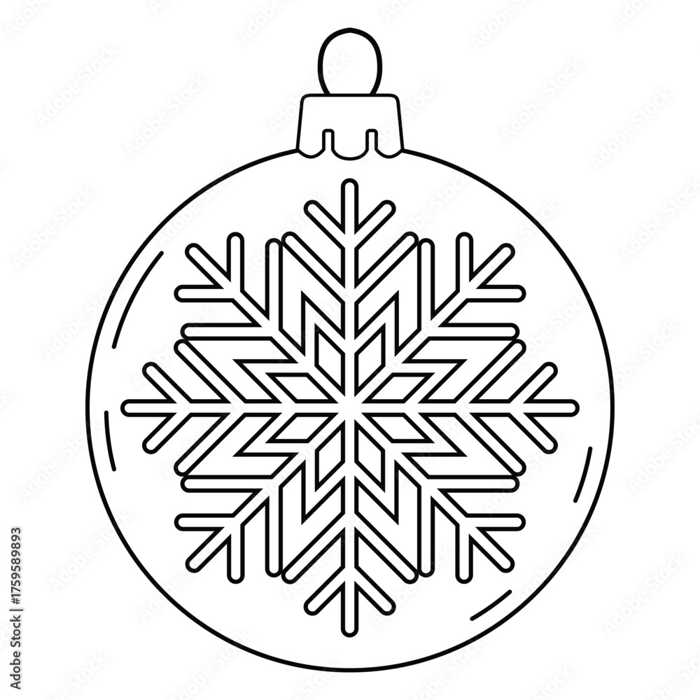 Obraz premium Elegant Snowflake Ornament Art for Christmas Decoration