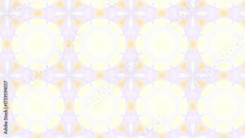 Seamless psychedelic kaleidoscope pattern with neon green, pink and orange mandala symmetry