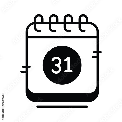Get this creatively crafted amazing icon of calendar in trendy style