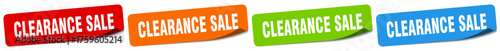 clearance sale sticker. clearance sale sticker set on white background