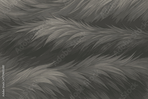 Darker vector individual detail layered strand illustration tips grey detailed soft fur