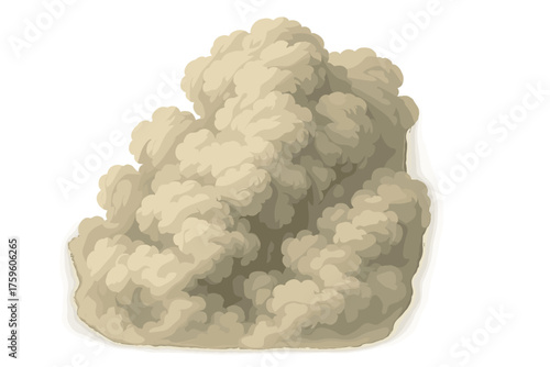 Smoke illustration fading vector cloud edge layered photorealistic volumetric curls