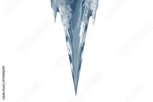 Sharp glossy like icicle along glass vector illustration textures edges photorealistic transparency