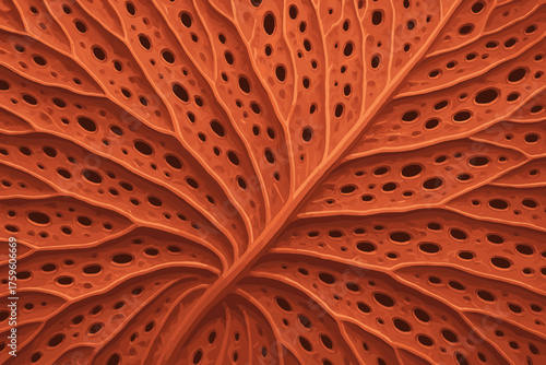 Tiny patterns coral shot intricate natural illustration leaf vector clarity ridges