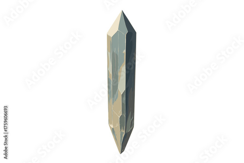 Light glowing crystal illustration long under thin shard softly vector detailed