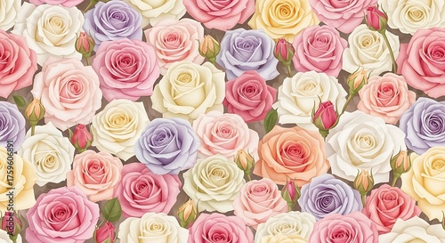 colorful roses background