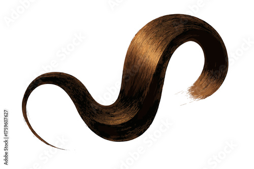 Elegantly emphasized curve smooth light illustration hairstrand illuminated vector hair subtle gradient
