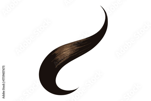 Realistic surface hair reflecting illustration shiny highlights strand color vector root