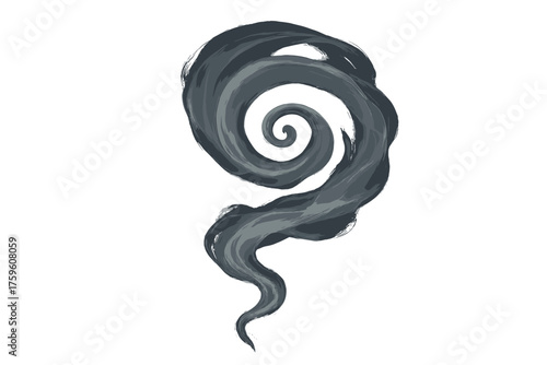 Shaped light illustration creating trail glow like spiral smoke swirling vector translucent