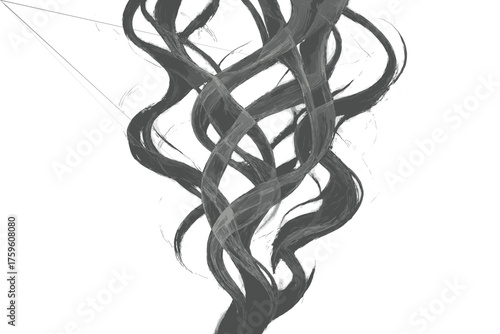 Vector diffusion natural weaving illustration intricate creating trails together layered smoke