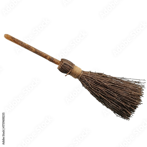 Wallpaper Mural Rustic twig broom with wooden handle for cleaning and traditional decor accents Torontodigital.ca