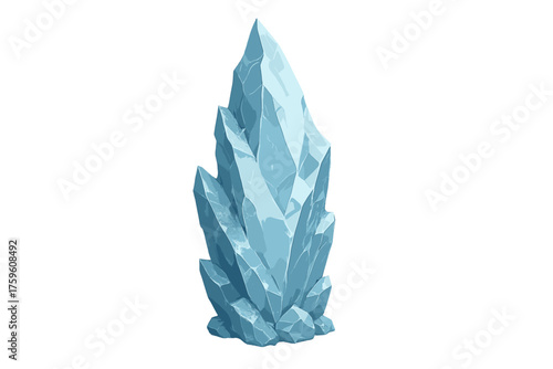 Icy frosty glossy jagged illustration areas matte shard vector facets crystal frozen