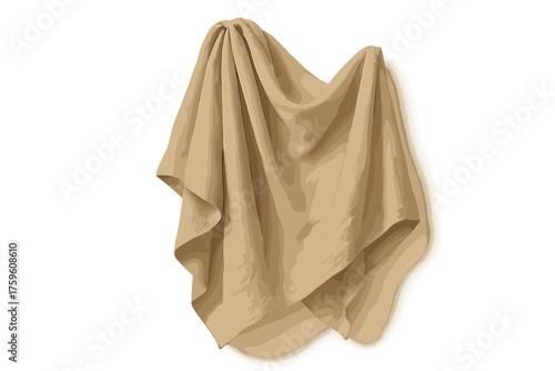 Drape illustration vector realistic irregular detail matte authentic linen loosely cloth shading