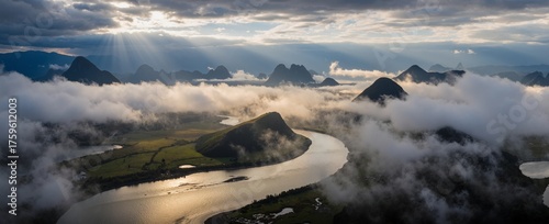 Wallpaper Mural panoramic view of the alps Torontodigital.ca