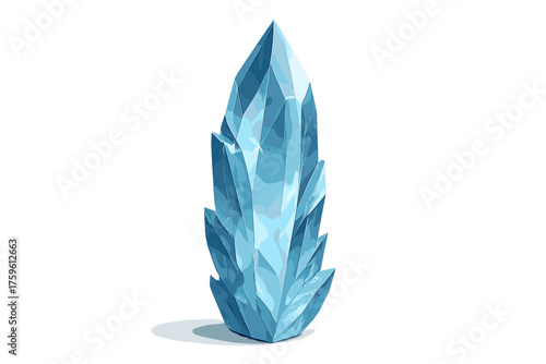 Refracting facets cool glowing shard edges crystal illustration light vector