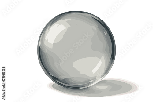 Illustration sphere glass adding realism natural smooth imperfections transparent vector