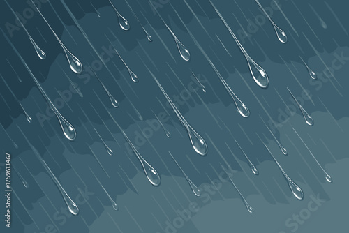 Illustration vector motion light glossy streaks blur raindrops reflecting diagonal