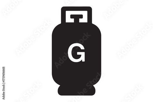 Propane gas tank industrial icon symbol for energy and fuel