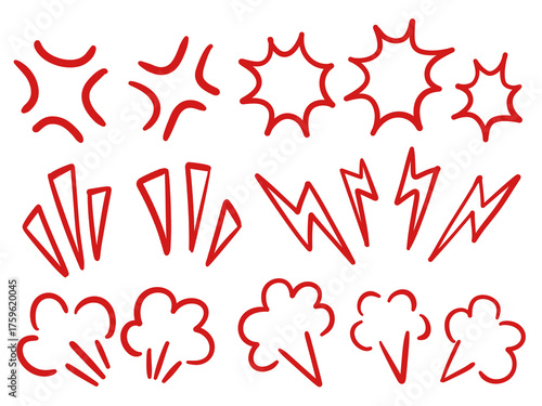 Obraz na plátně シンプルな怒りマークのセット