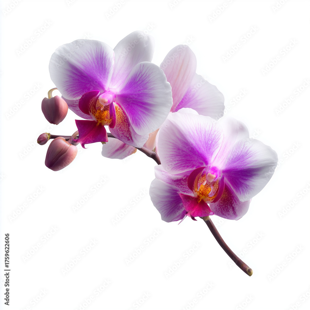 Obraz premium phalaenopsis orchid flower on white background