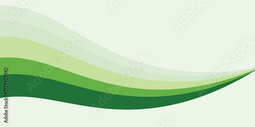 Aesthetic soft and smooth abstract background with gentle green wavy shapes. It evokes a sense of nature, freshness, and organic flow, perfect for eco-friendly themes, health and wellness promotions