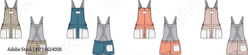 Apron Variations in Pastel Hues Collection of Aprons for Culinary and Crafting Activities, Kitchen