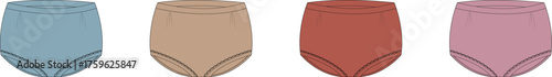 Collection of comfortable women's cotton briefs in a variety of soft pastel and earthy tones, showcasing everyday essential underwear designs for diverse preferences and modern lifestyles