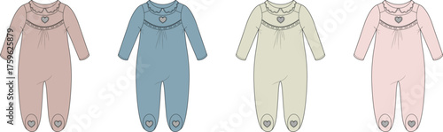 Baby Onesie Collection Adorable and Soft Clothing for Newborns and Infants - A Pastel Palette