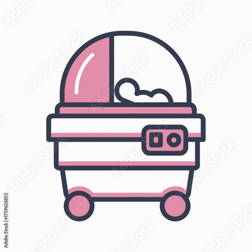 Icon of a Baby Incubator A Modern Medical Icon for Healthcare and Childcare wh