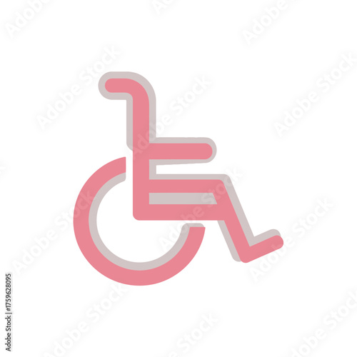 A clean, modern icon symbolizing accessibility and mobility for disabled individuals