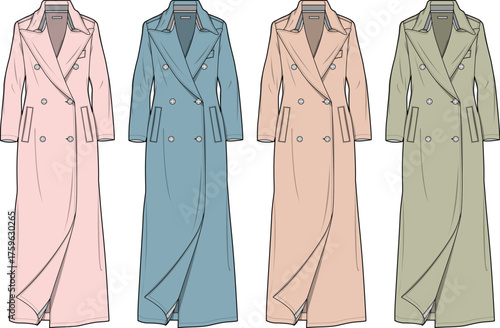 Fashionable Trench Coats Collection A Spectrum of Colors and Styles for Women's Outerwear