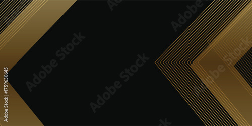 Black and Gold Award Background. Modern Luxury and Premium Design Template. Beautiful Wedding Template. Celebrating Graphics for Birthday and Event occasion. Royal Looking Creative Design Pattern.