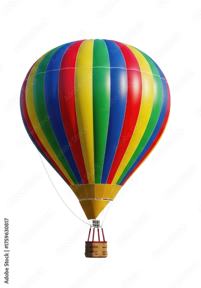 Fototapeta premium Hot Air Balloon, Isolated, Cutout, Transparent PNG