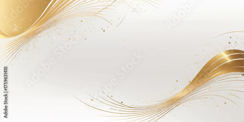 Abstract vector background design with flowing fractal waves and light feather pattern texture, illustrating nature's grain and cereal plant ear