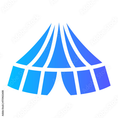 circus tent gradient icon