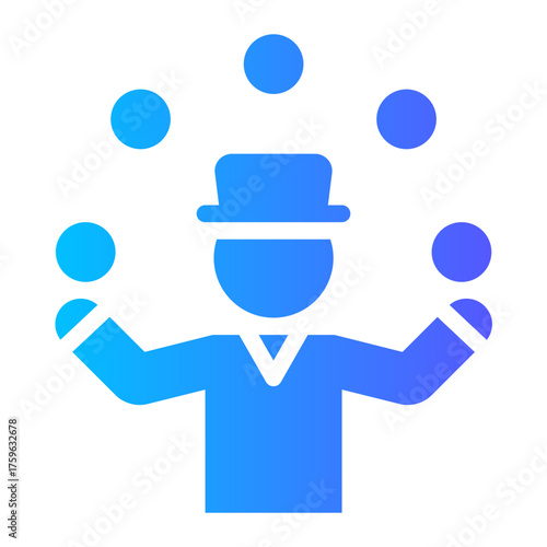 Juggling gradient icon