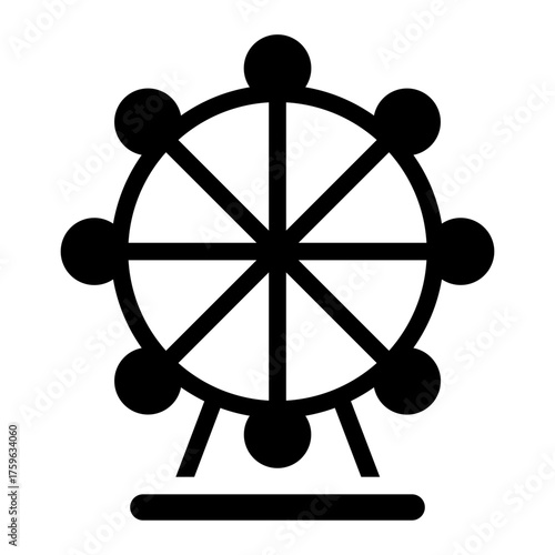 ferris wheel glyph icon