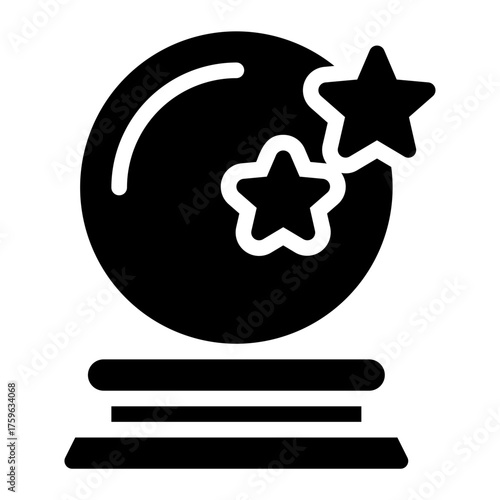 magic ball glyph icon