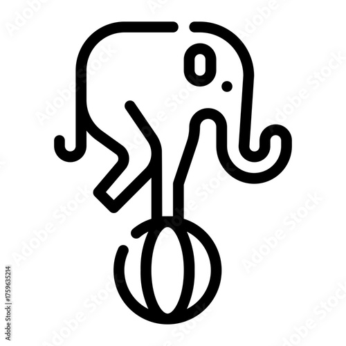 elephant line icon