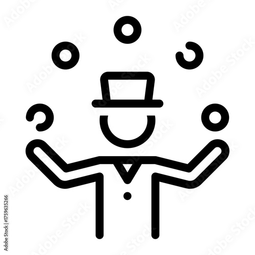 Juggling line icon