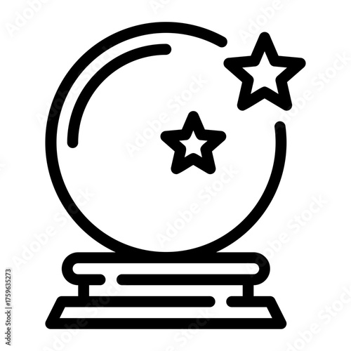magic ball line icon