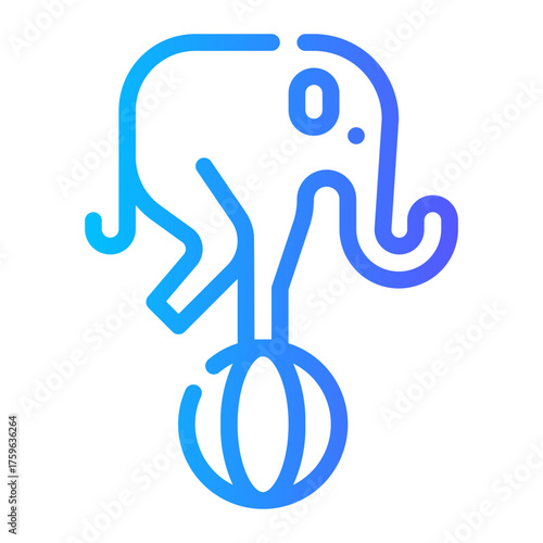 elephant gradient icon