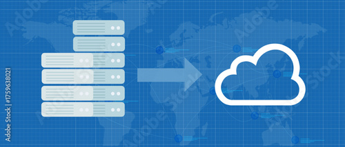 server migration to the cloud infrastructure move data to internet