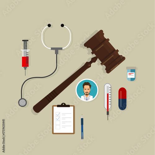 Medical Law and Healthcare Justice Concept