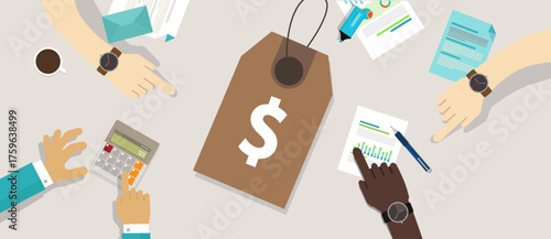 pricing strategy price tag define value counting production cost analysis