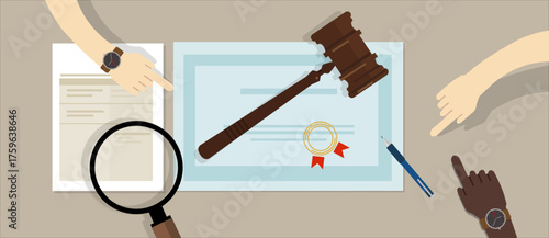 Certified Legal Auditor and Lawyer Education Concept