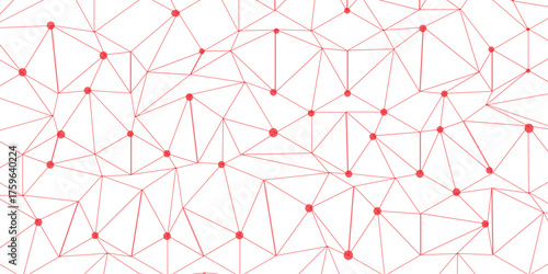 connected dot with RED line .many squares and rectangle shapes .Internet connection network high digital technology with connecting points and dot	