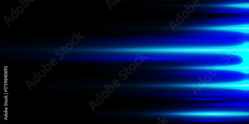 Light blue neon rays visualization fast motion, Futuristic neon stripes motion dynamics effect, Technology futuristic dynamic motion.