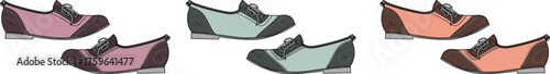 Colorful Shoes Illustration Fashion Footwear for Creative Design
