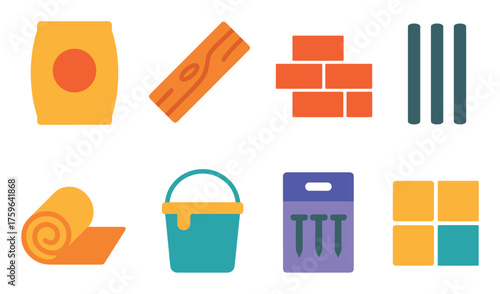 Colorful Construction Icons